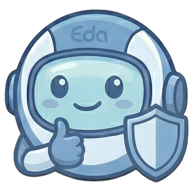 Eda holding a shield
